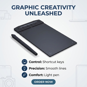 Tableta Gráfica Ultrafina de 6*3.75 Pulgadas con Lápiz sin Batería, 8192 Niveles de Presión, Soporte USB y OTG <span class=keywords><strong>para</strong></span> Artistas y Diseñadores - Product Image 1