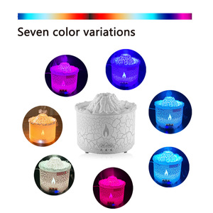 Volcano Aroma <strong>Diffuser</strong> Humidifier 3-in-1 Ultrasonic Cool Mist Essential Oil LED Night Light Multi-Color Flame Effect 360mL - Product Image 4