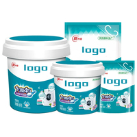 Poudre de savon naturelle personnalisée OEM pour usine, parfum lavande et jasmin, écologique, antibactérienne, faible/haute mousse, pour lessive textile