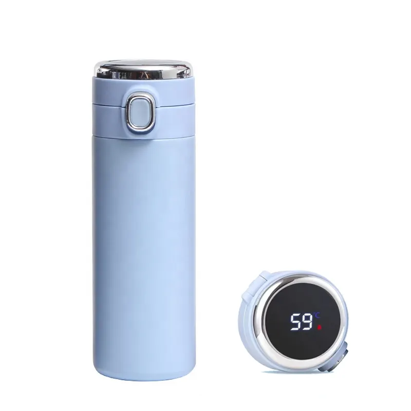 Custom Vacuum Intelligent Water bottle flask mug LED Smart Thermos with Temperature display