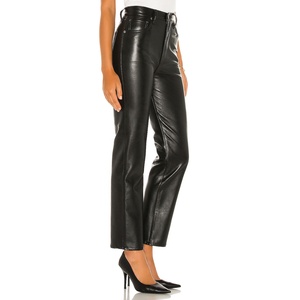 <span class=keywords><strong>Pantaloni</strong></span> <span class=keywords><strong>Classici</strong></span> a Gamba Dritta a Vita Alta in Ecopelle per <span class=keywords><strong>Donna</strong></span> - Product Image 2