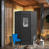 Tenda Sauna Portabel Chufang 1-Orang Pemanas Inframerah Jauh Fungsi Uap Basah Terkontrol Komputer Spa Akrilik Modern Dalam Ruangan 1000W