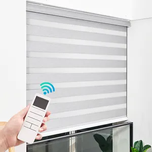 Fantastische automatische Fenster-Zebra-Jalousien APP-Steuerung Smart Double Layer Roller Electric Blinds Shades