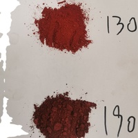 Les fabricants fournissent directement le pigment rouge d'oxyde de fer 110 120 130 pour la teinture de sol en mortier de béton, brique de ciment et d'asphalte