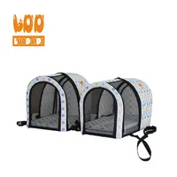 Double jumeaux Fabrication poussette pour animaux de compagnie pliante extérieure transporteur chien chat voyage poussette chariot
