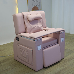 Sillón de Spa para Uñas Rosa Moderno de Lujo, Silla de Masaje para Manicura y Pedicura, Muebles de Alta Calidad para Salón de Belleza y Spa - Product Image 1