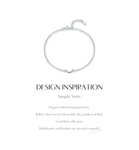 S925 Silver Minimalist Moon Chain <b>Bracelet</b> Everyday Wear Unisex Simple Silver Tone Crescent Moon <b>Bracelet</b> For Women Jewelry - Product Image 6