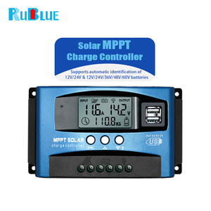 Contrôleur de <span class=keywords><strong>Charge</strong></span> Solaire MPPT 60A 12V/24V/36V/48V/60V Direct Usine pour Système Régulateur Solaire et Batteries - Product Image 2
