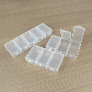 Transparent PP Plastic Storage Box Rectangle Covered With Compartments For Jewelry Tools Electronics Fishing Gear Display - Product Image 1