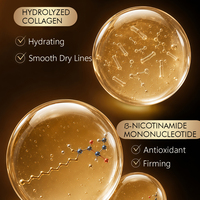 Sérum liquide pour le visage NMN Skin Booster Peptide Niacinamide Anti-âge Blanchissant Hydratant OEM ODM