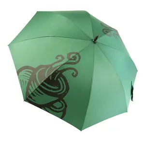 Logo ile promosyon özel şemsiye klasik koyu yeşil şemsiye uzun saplı özelleştirilmiş şemsiye üreticisi