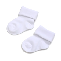 Chaussettes de baptême en coton blanc à lacets croisés pour nouveau-nés, vente en gros, 0-12 mois