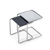 Table d'appoint basse stratifiée à cadre en métal simple classique nordique Table d'appoint antidérapante pour salon