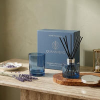 Bouteilles en verre vides pour diffuseurs à bâtonnets, ensembles de diffuseurs à bâtonnets, bouteille en verre vide pour diffuseur à bâtonnets avec pot à bougie et boîte vide