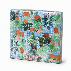 Serviettes en papier imprimées jetables 2 plis 4 volets pour Noël, motif floral tropical, pour fêtes et sacs de serviettes de fête - Product Image 3