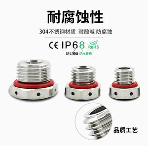 Válvula de Equilibrio LED de Acero Inoxidable 304, Impermeable y Transpirable, M20 M16 M12, Válvula de Alivio de Presión de Escape, Válvula Metálica - Product Image 4