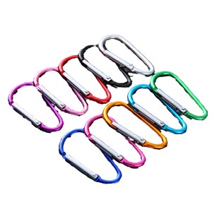 D-Shaped Carabiner Aluminum Alloy 5mm <b>Spring</b> Hook Outdoor Hiking Backpack Water Bottle <b>Clip</b> Quick Hanger Universal Use - Product Image 3