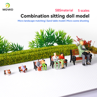 Miniature peinte modèle Train chiffres échelle ABS chaise jouet Kits de construction pour chemin de fer Train disposition Diorama plastique