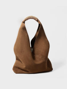 Conjunto <span class=keywords><strong>de</strong></span> Bolsos <span class=keywords><strong>de</strong></span> Hombro <span class=keywords><strong>de</strong></span> Diseñador, Bolso Tipo Cubo <span class=keywords><strong>de</strong></span> Ante, Cuero Vacuno Genuino, Bolso <span class=keywords><strong>de</strong></span> Hombro Holgado, Bolso Tipo Cubo <span class=keywords><strong>de</strong></span> Moda para Mamá - Product Image 4