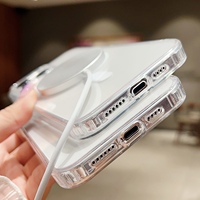 Clair TPU Acrylique En Gros Téléphone Portable Magnétique Couverture Arrière Téléphone étui pour iphone 15 14 13 12 11 Pro Max XS 7 8 Plus