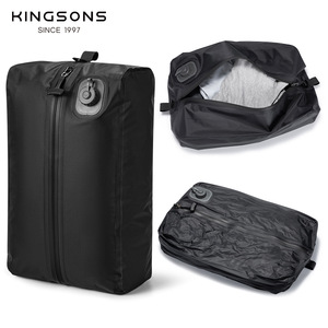 Kingsons <b>Vacuum</b> Compression <b>Bag</b> Black Rectangle Space Saver Travel Storage Luggage Organizer Polyester Fabric - Product Image 1