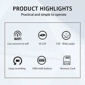 กล้องติดตัว 2K WiFi รุ่น 270 °   เลนส์หมุนได้ อินฟราเรด กล้องบันทึกภาพกลางคืนแบบคลิปออน กล้องวิดีโอแบบสวมใส่ได้ กล้องกีฬา - Product Image 5