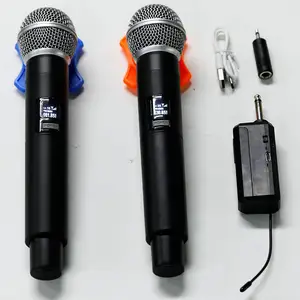 Professional Double Hand-held Microfone Sem Fio Rechargeable Universal Handheld Cordless Wireless Microphone For Singing Karaoke