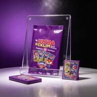 Sachets thermoscellés en Mylar, imprimés sur mesure, métallisés, laminés, à dos scellé, pour l'emballage de pochettes de cartes de jeu