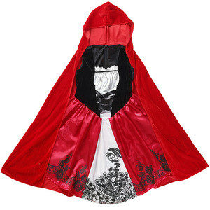 Disfraz de <span class=keywords><strong>Caperucita</strong></span> <span class=keywords><strong>Roja</strong></span> para Niñas, Vestido de <span class=keywords><strong>Caperucita</strong></span> <span class=keywords><strong>Roja</strong></span> y <span class=keywords><strong>Capa</strong></span> <span class=keywords><strong>Roja</strong></span> con Capucha, Disfraz de Halloween para Niñas - Product Image 5