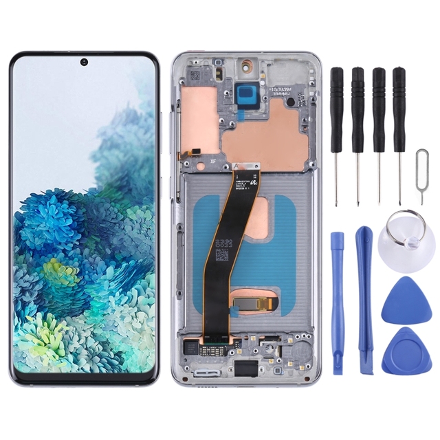 New Arrival Original Super AMOLED LCD Screen With Digitizer Full Assembly with Frame for Samsung Galaxy S20 5G SM-G981B