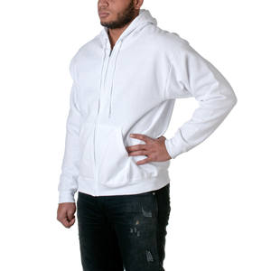 100% coton Logo personnalisé imprimé à capuche pleine fermeture éclair poids lourd sweat à capuche surdimensionné français éponge polaire vierge avec un design uni pour les hommes - Product Image 4
