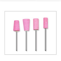 Lot de 12 embouts de ponceuse à ongles en quartz pour l'élimination des cuticules et la préparation des ongles naturels, embouts roses pour ponceuse électrique pour manucure professionnelle