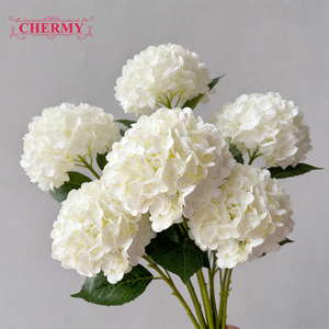 High Quality Real Touch <strong>Artificial</strong> Big <strong>Hydrangea</strong> 180Petals Luxury Latex <strong>Hydrangea</strong> Flower Green Flowers for Interior Events - Product Image 2
