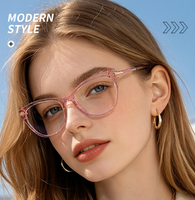 Monturas de Gafas de Moda Cat-eye TR90 Exclusivas, Listas para Enviar, Monturas Premium con Bloqueo de Luz Azul