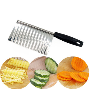 Cuchillos ondulados de fantasía al por mayor, cuchillos de cocina, cortadores de patatas para patatas fritas, cuchillos de patatas serrados para el hogar, cuchillos corrugados. - Product Image 1