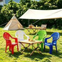 Chaise de jardin empilable Park Patio, hauteur 86 cm, pour adultes, chaise de salle à manger, chaise de salon, chaise en plastique empilable