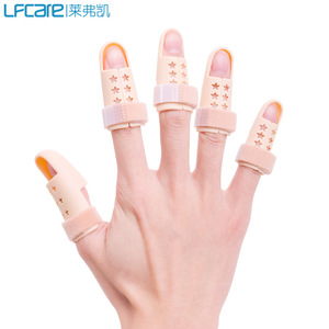 Attelle de doigt pour entorses et luxations, couleur chair, 6 tailles avec bande auto-agrippante, ajustement réglable, protection unisexe pour la main - Product Image 3