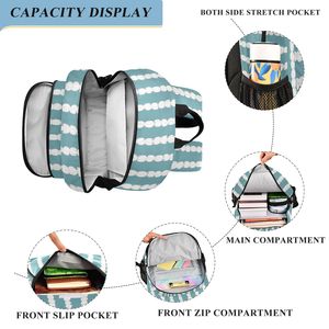 <span class=keywords><strong>Sac</strong></span> d'école pour enfants en nylon durable de 17 L avec imprimé couronne bleue d'Hawaï, design personnalisé, imperméable, <span class=keywords><strong>sac</strong></span> à <span class=keywords><strong>dos</strong></span> d'école pour filles avec poches en filet - Product Image 4