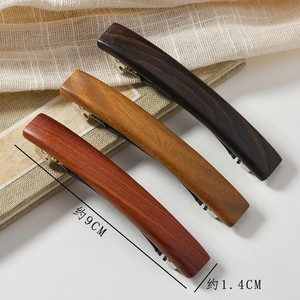 Pince à cheveux en bois minimaliste de style chinois, élégante et raffinée, pince latérale de grande valeur, accessoire capillaire pour femme, idéale pour le cheongsam. - Product Image 1