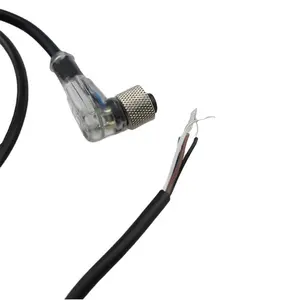 Kabel Sensor Tahan Air Konektor Sensor PNP 90 ElbowPlug Kabel RK02-2-4-P Sudut Kanan