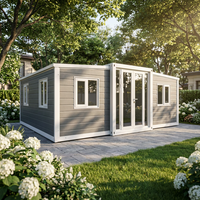 Maison conteneur pliable et extensible de 40 pieds, mobile, avec conception respirante, structure en acier galvanisé, modulaire préfabriquée, pour ferme, appartement, centre commercial