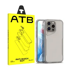 ATB casing Anti sidik jari Iphone, Kit Anti sidik jari 2024, casing Iphone 14 13 12 11 dengan pelindung layar untuk Iphone 13 6 dalam 1 Set
