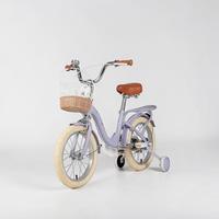 Vélo pour filles vintage de 12 pouces, fabriqué en usine, avec panier en osier et roues d'apprentissage, personnalisation OEM disponible