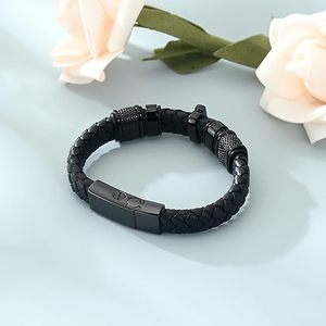 Bracelet urne commémorative croix de la foi, bijou funéraire en acier inoxydable pour cendres, souvenir pour femmes et hommes, cadeau de sympathie personnalisé - Product Image 3