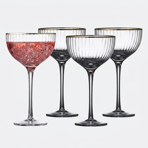 Vasos de chupito tipo tumbler con borde dorado, los más vendidos, para bodas - Product Image 1