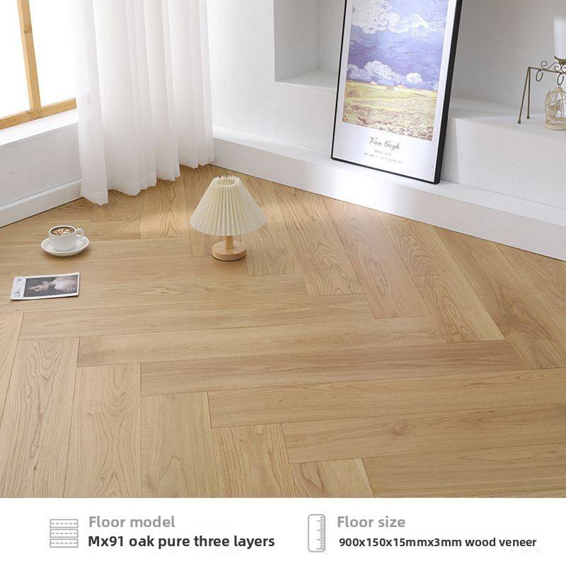 Pure three-layer oak leather herringbone