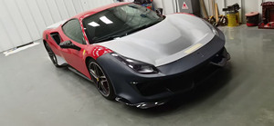ชุดแต่งสไตล์ Pista สำหรับ <span class=keywords><strong>Ferrari</strong></span> <span class=keywords><strong>488</strong></span> <span class=keywords><strong>GTB</strong></span> แบบปรับแต่งเต็มรูปแบบ ผลิตจากวัสดุ PP+คาร์บอนไฟเบอร์แบบแห้ง - Product Image 3