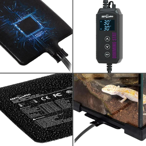 REPTIZOO Alfombra Térmica para Reptiles con Logotipo OEM, IPX7, 6W/11W/23W/36W, con Termostato Digital PID y Material de PVC para Pitón Real - Product Image 3