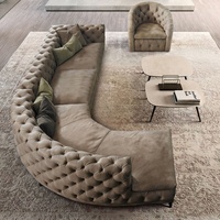 Arc Kreatives Ecksofa-Set Möbel für Wohnzimmer Modernes Design Chesterfield-Sofas