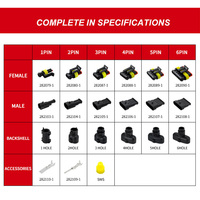 Jiefond 282087-1 AMP Super Seal Série 1.5mm Connecteur de faisceau de câbles automobile étanche IP67 en nylon mâle/femelle Qualité OEM